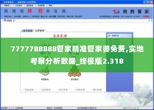 7777788888管家精准管家婆免费,实地考察分析数据_终极版2.318