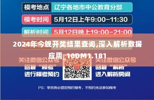 2024年今晚开奖结果查询,深入解析数据应用_10DM1.181