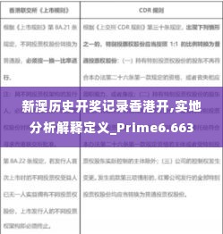 新澳历史开奖记录香港开,实地分析解释定义_Prime6.663