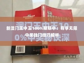 新澳门王中王100%期期中：尊享无限中奖独门技巧解析