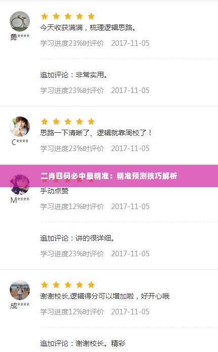 二肖四码必中最精准：精准预测技巧解析