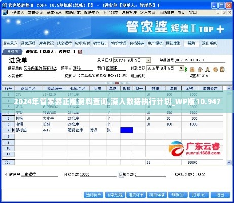 2024年管家婆正版资料查询,深入数据执行计划_WP版10.947