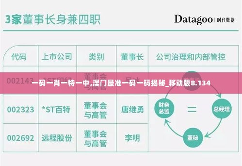 一码一肖一特一中,澳门最准一码一码揭秘_移动版8.134