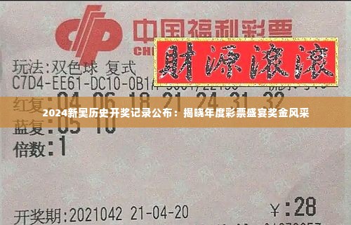 2024新奥历史开奖记录公布：揭晓年度彩票盛宴奖金风采