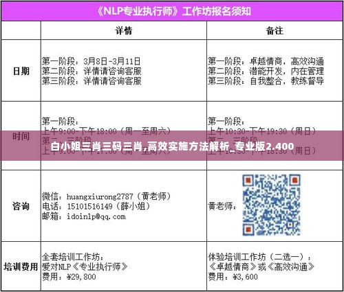 白小姐三肖三码三肖,高效实施方法解析_专业版2.400