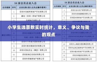 小学生选票实时统计，意义、争议与我的看法