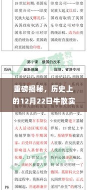 重磅揭秘，牛散实时持股全景解析——历史上的12月22日深度观察