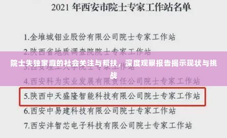 院士失独家庭的社会关注与帮扶，深度观察报告揭示现状与挑战