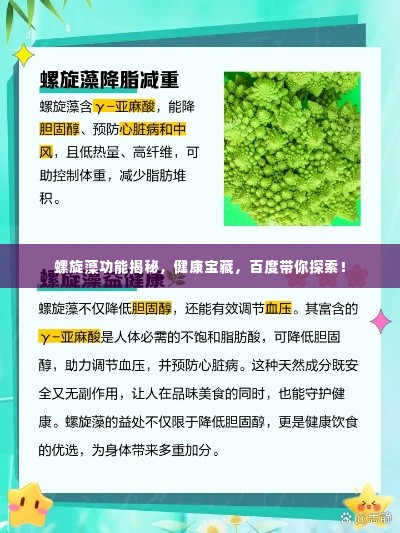 螺旋藻功能揭秘，健康宝藏，百度带你探索！