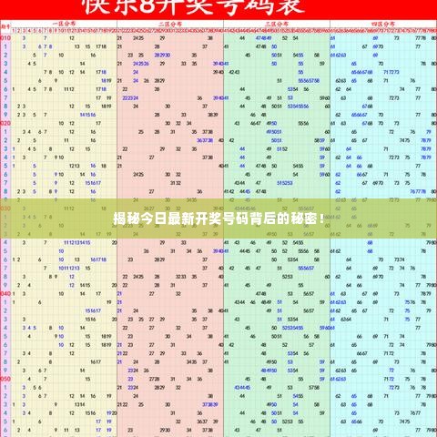 揭秘今日最新开奖号码背后的秘密！