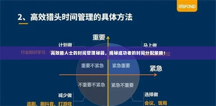 高效能人士的时间管理秘籍，揭秘成功者的时间分配策略！