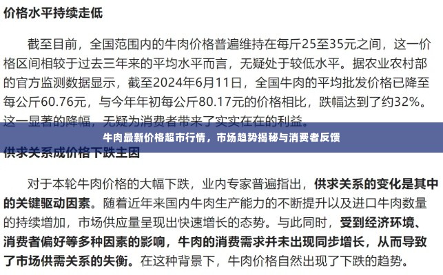 牛肉最新价格超市行情，市场趋势揭秘与消费者反馈
